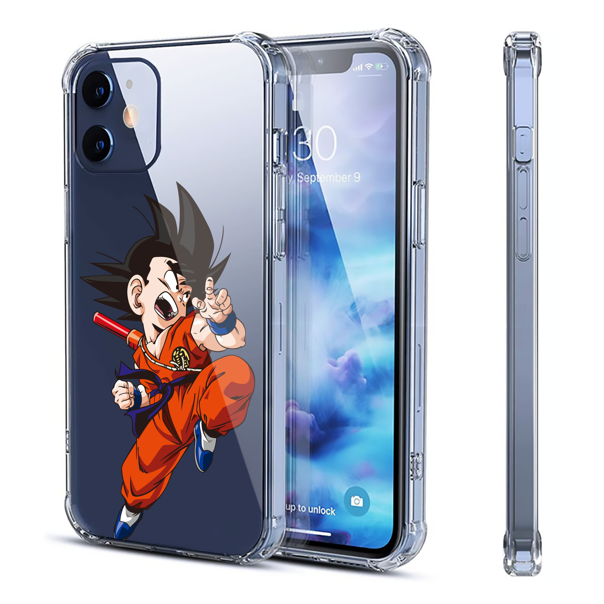 （画像用） ドラゴンボール 孫悟空（そん ごくう）Son Goku カカロット DRAGON BALL Kakarotto 【iPhone 12シリーズ対応】透明スマホケース（クリアソフトケース）